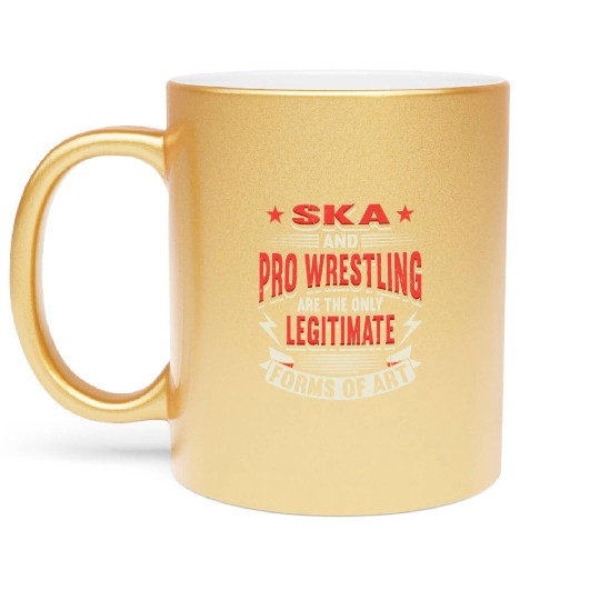 Funny Ska And Pro Wrestling Wrestler Metallic Mugs