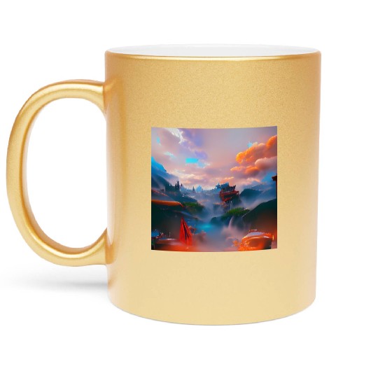 A Timeless World in a Distant Solar System Bright Metallic Mugs