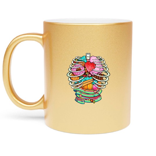 Unicorn Anatomy Sweet Inside Metallic Mugs
