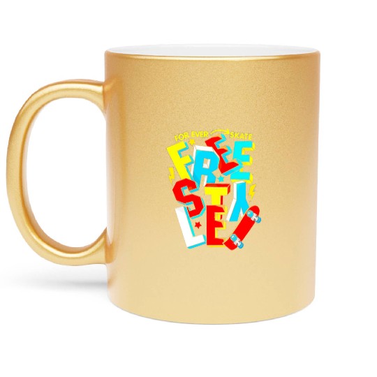 freestyle skating Metallic Mugs