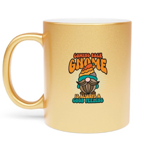 Garden Gnomes Gnome Lover Funny Gnome Gardening Metallic Mugs