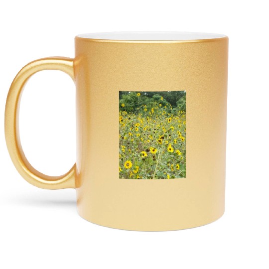 My Photography - Swamp Sunflowers in Texas Metallic Mugs