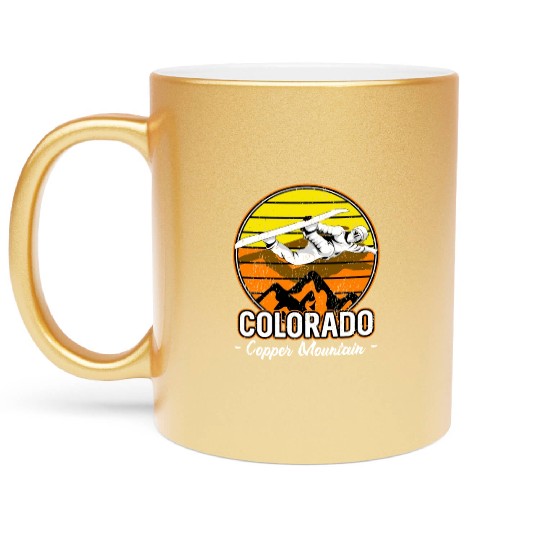 Copper Mountain Colorado Snowboarding Metallic Mugs