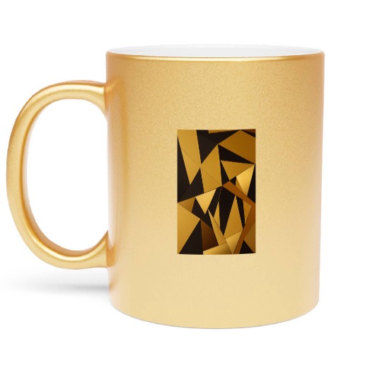 Black and Gold Minimalist Metallic Mugs