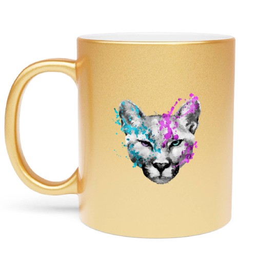 Dramabite mountain lion Metallic Mugs