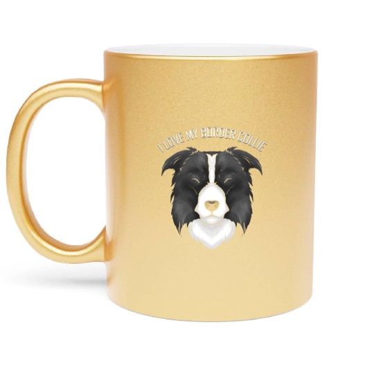 Dog Lover - I Love My Border Collie Metallic Mugs
