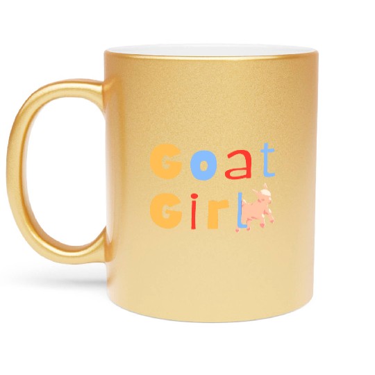 Goat Girl Goat Lover Metallic Mugs