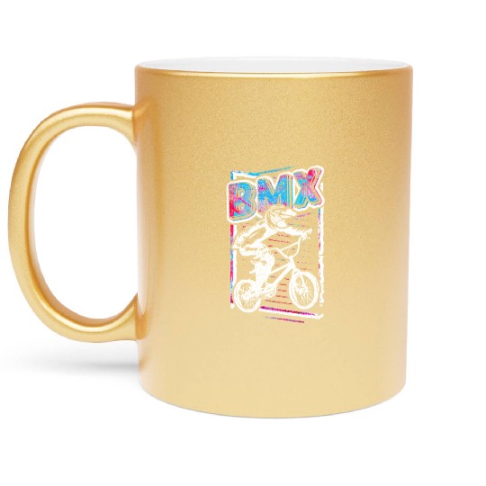 Retro BMX Bike | Old School Bmx Racing Metallic Mugs