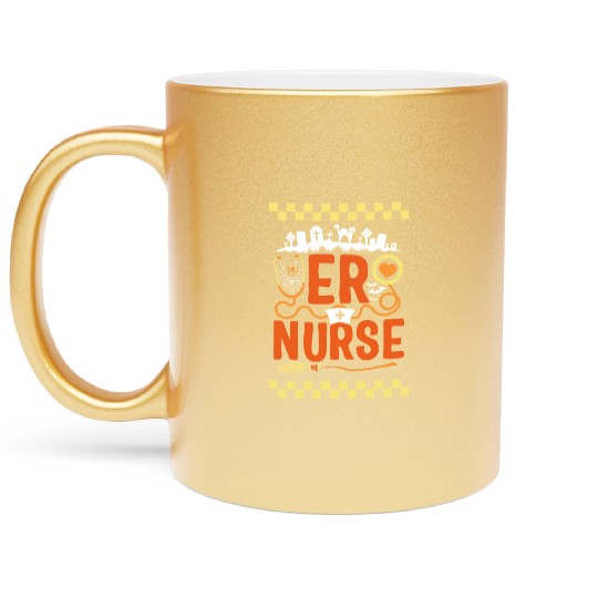 Halloween Metallic Mugs, ER Nurse Spooky Health Care