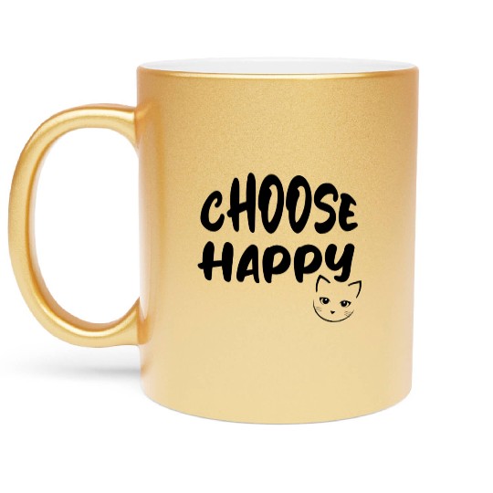 Choose Happy Metallic Mugs