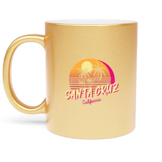 Retro Santa Cruz California Metallic Mugs