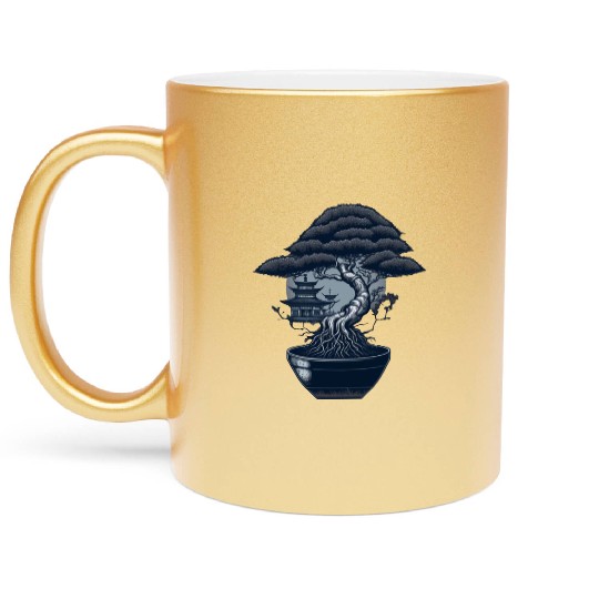 Bonsai Tree Metallic Mugs