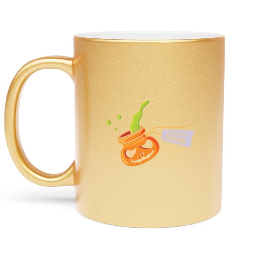 Pumpkin Spice Potion Coffee Enthusiast Halloween Metallic Mugs
