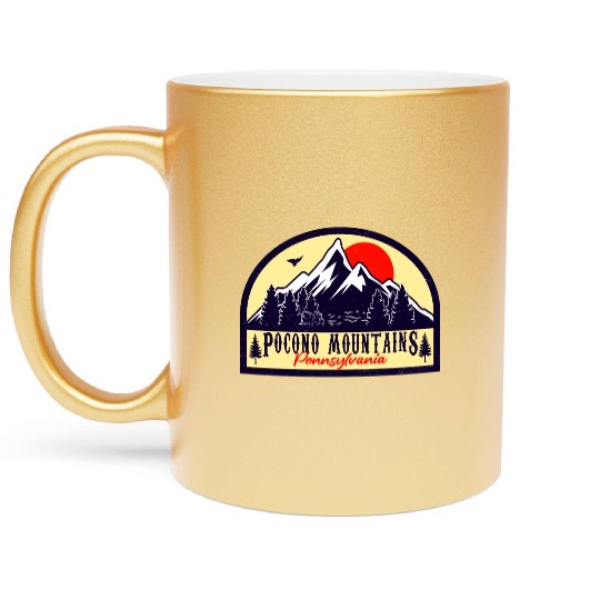 Pocono Mountains Pennsylvania Metallic Mugs