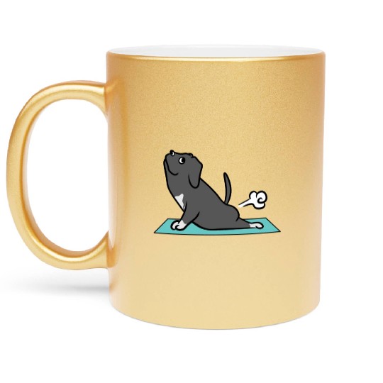 Great Dane Yoga Pose Metallic Mugs