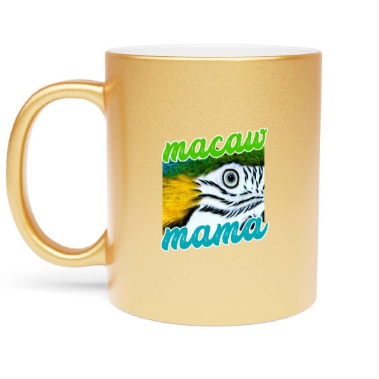 Blue And Yellow Macaw - Parrot Metallic Mugs