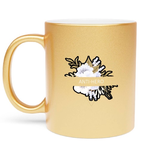 Anti-Hero Flower Text Gift Music Fan Lover Metallic Mugs