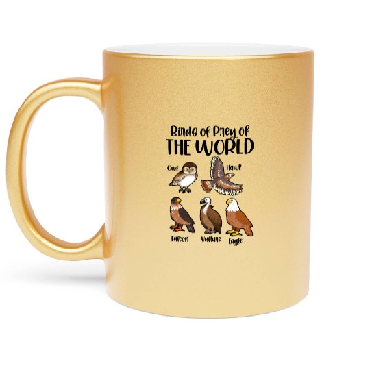 Birds of Prey Of The World Metallic Mugs