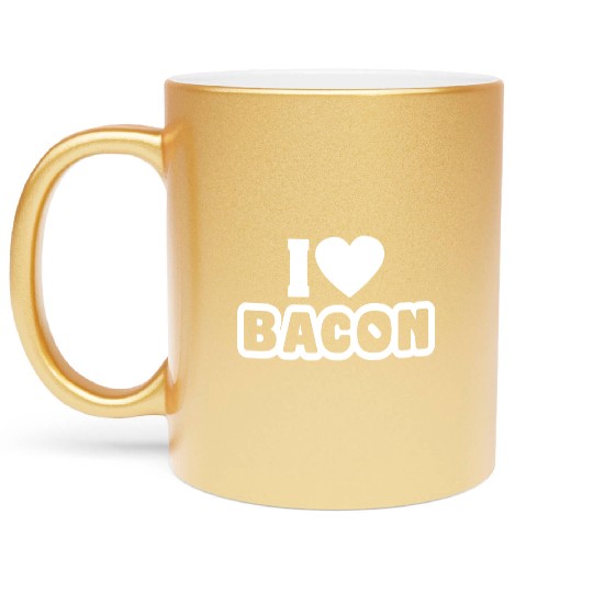 i love bacon classic Metallic Mugs
