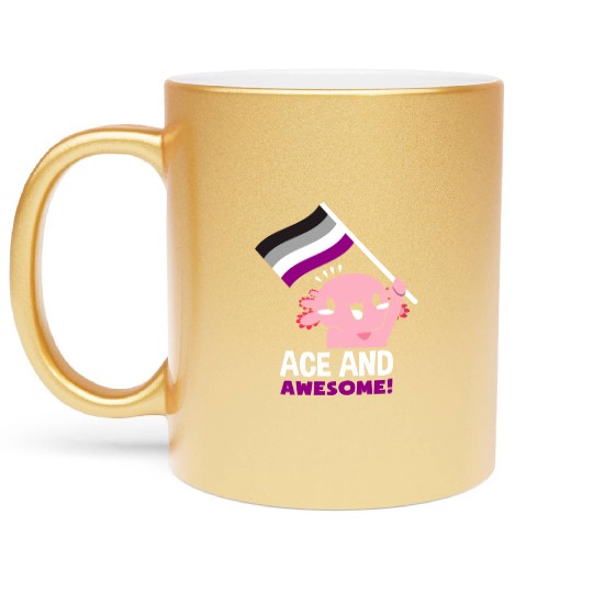 Asexual Axolotl Metallic Mugs