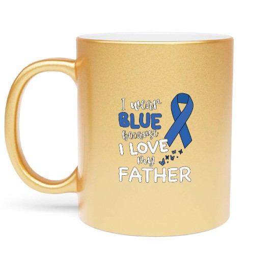 Wear Blue Colon Cancer Awareness Survivor Metallic Mugs