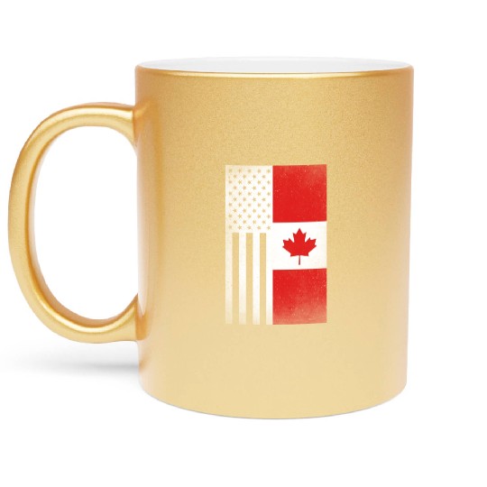 Canada Design for proud Canadian Americans Metallic Mugs