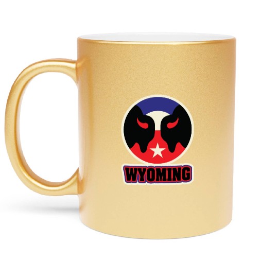 US States WYOMING Metallic Mugs