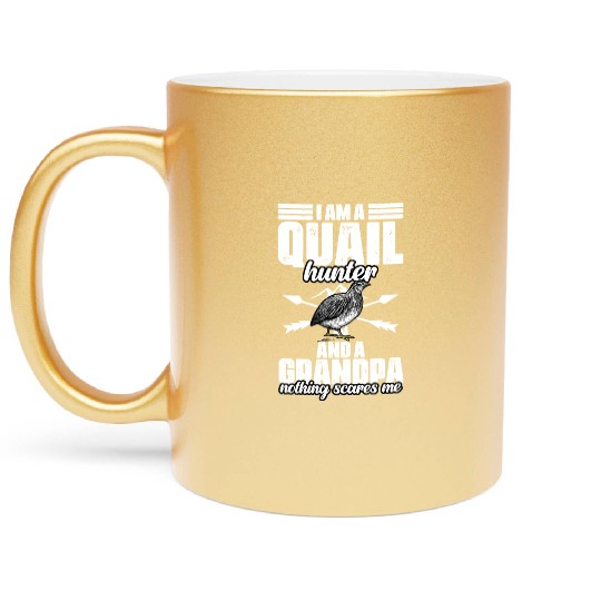 Funny Quail Hunting Hobby For Bobwhite Quail Metallic Mugs