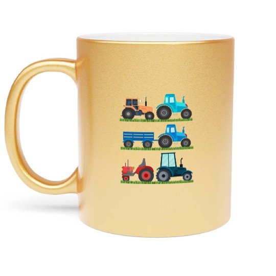 Farm Vehicles Boys Tractor Lover Metallic Mugs