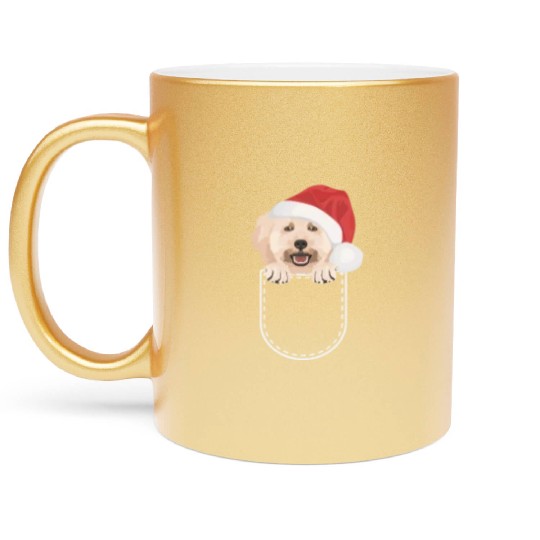 Poodle Merry Christmas Metallic Mugs