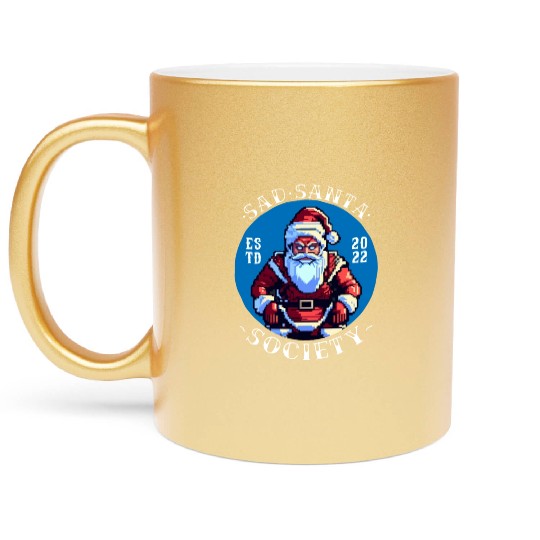 Sad Santa Metallic Mugs