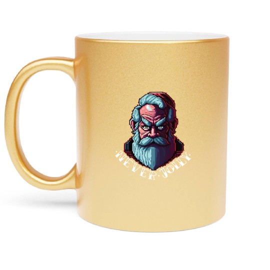 Grumpy Santa Metallic Mugs