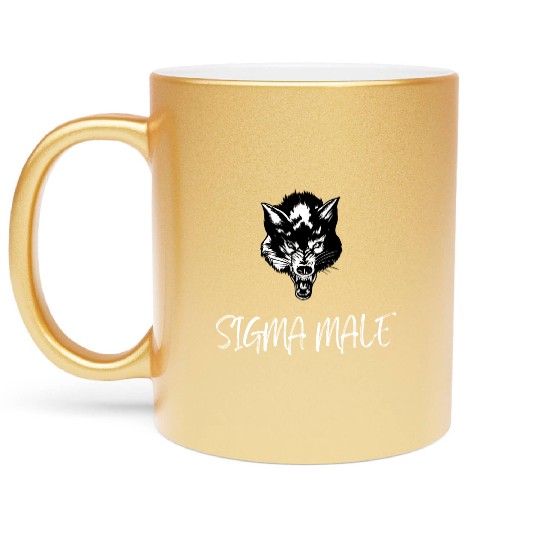 Lone Wolf Sigmamale Alfa Male Metallic Mugs