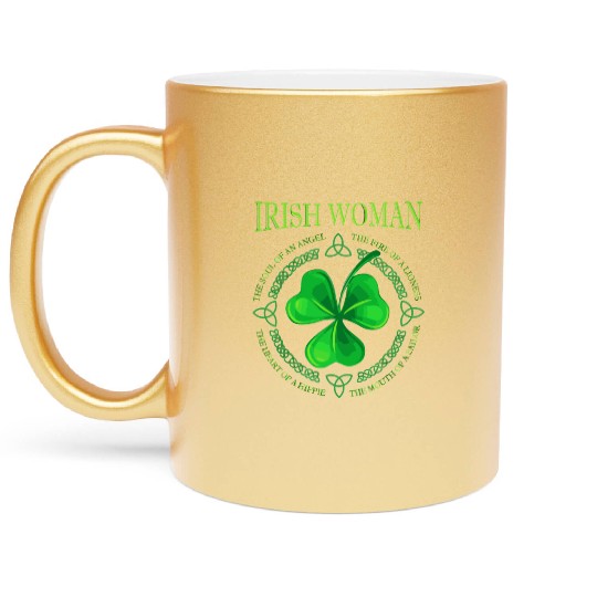 Womens Irish Woman Angel The Souls Of An Angel Metallic Mugs