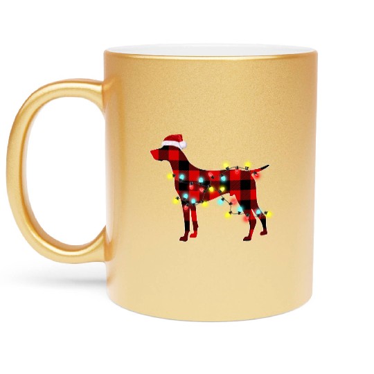 German Shorthaired Pointer Christmas Dog Lover Metallic Mugs