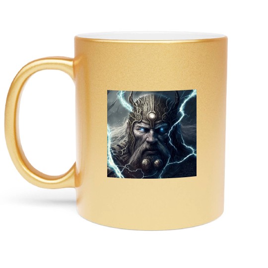 Portrait of Thor Metallic Mugs