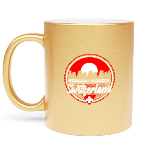 Switzerland Mountains State Gift Idea Metallic Mugs