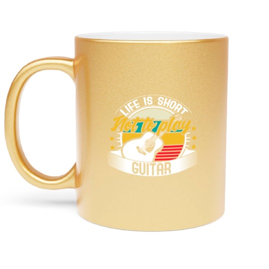 Guitar Band Sound Metallic Mugs