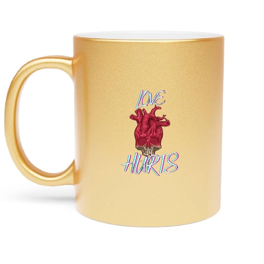 Love Hurts Metallic Mugs