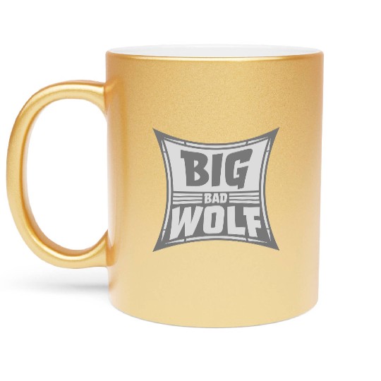 big bad wolf quote Metallic Mugs