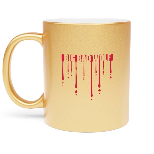 big bad wolf quote Metallic Mugs