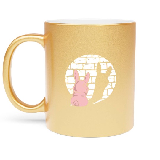Rock Sign Kawaii Bunny Metal Kid Music Heavy Rock Metallic Mugs