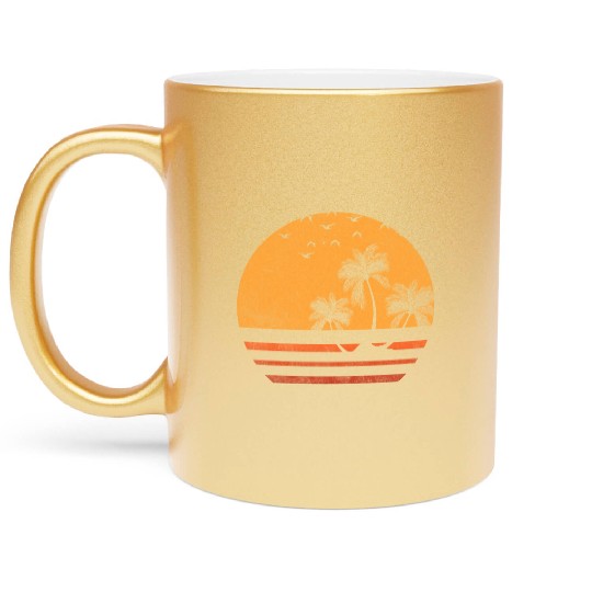 Palm tree Summer Beach Metallic Mugs