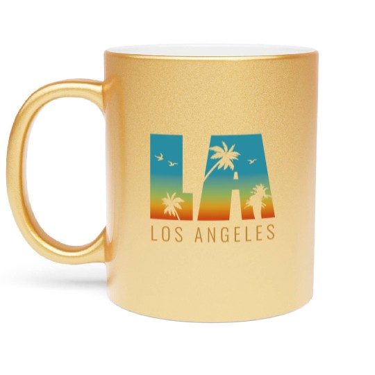 Los Angeles LA California Gift Metallic Mugs
