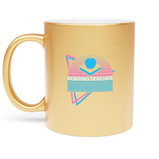 Reading Teacher Retro Metallic Mugs