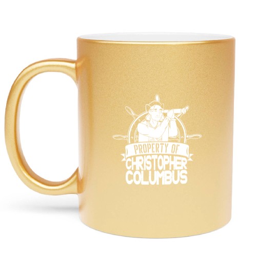 Columbus Day 1492 Helm Telescope Metallic Mugs