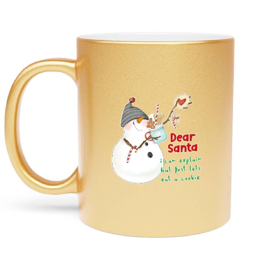 Dear Santa I can explain Metallic Mugs