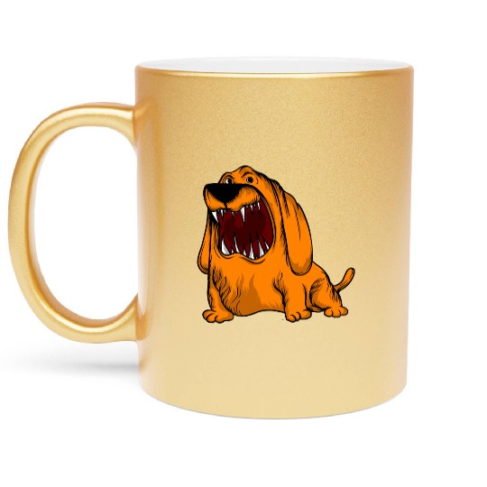 Scary Big Mouth Dog Owners Pet Lover Gift Ideas Metallic Mugs