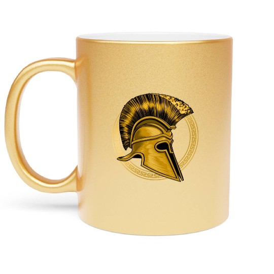 Gold Gladiator Sparta Greek Gym Workout Metallic Mugs