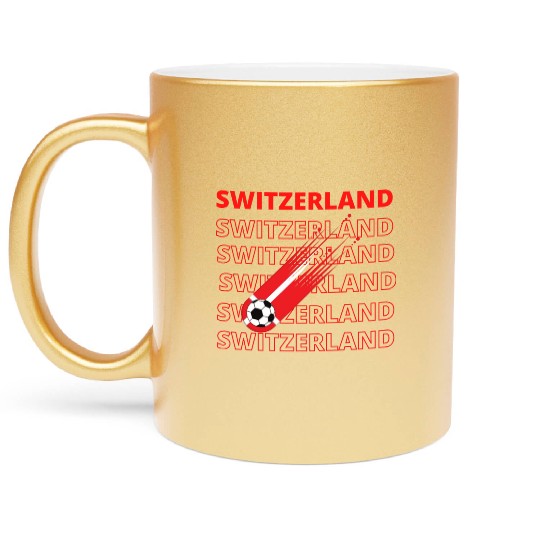 World Switzerland Soccer Vintage Metallic Mugs